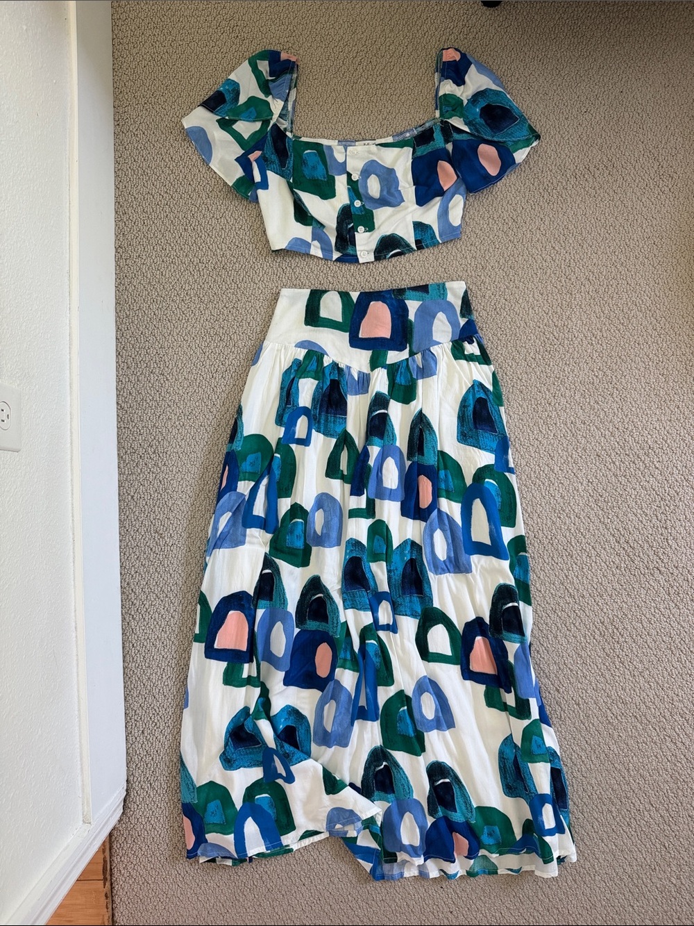 Bella Mae two piece set maxi skirt & crop top